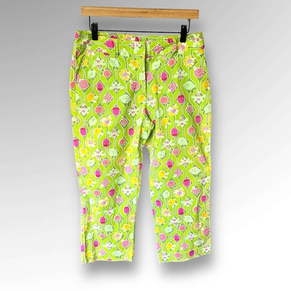 Lilly Pulitzer Pants - Lilly Pulitzer Pants Lady Bug Floral Womens Vintage